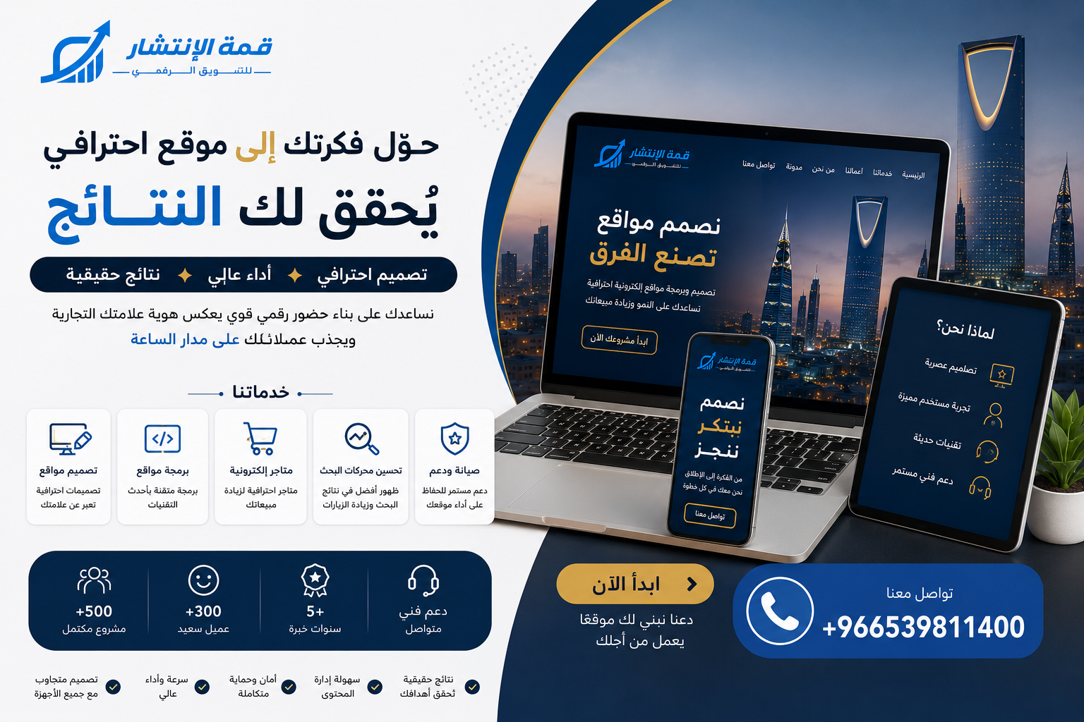 شركة تصميم مواقع في الرياض: دليلك لبناء حضور رقمي قوي وزيادة عملائك